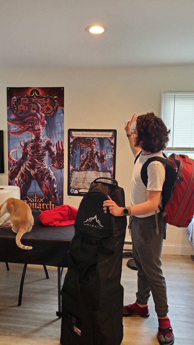 ManSantFaB's tweet photo. Bye Levia, time to head to France ✈️🛫 #fabtcg #protour2 https://t.co/ZoC3jyBZhD
