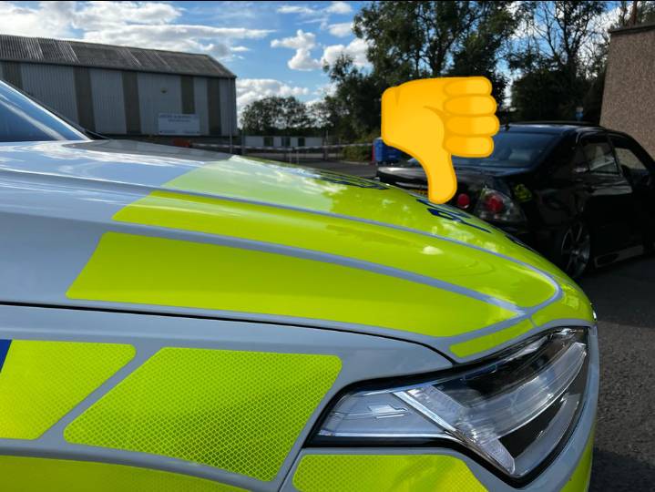 PSOSRoads's tweet photo. #FifeRP attended reports of anti-social drivers in Inverkeithing today. The driver of this car thought his pride & looked better without a front number plate......we didn't!
Issued a ticket for £100 & told to get it back on....it was in the boot!
#GonnaeNoDaeThat
#Looking4More https://t.co/hI7v5NvnHG