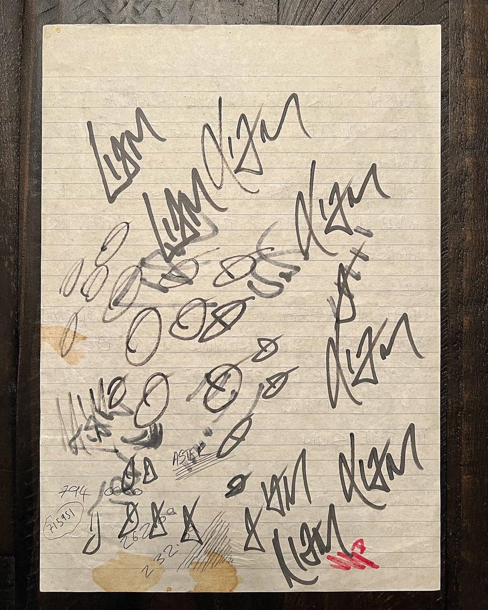 Today! "Be Here Now" Oasis's 3rd studio album turns 25! From the collection, Be Here Now handwritten lyrics used by #LiamGallagher for studio recording of the song. Lyrics in the hand of sound engineer, Nick Brine. Wash your face in the morning sun #oasisbeherenow25 #oasismusic
