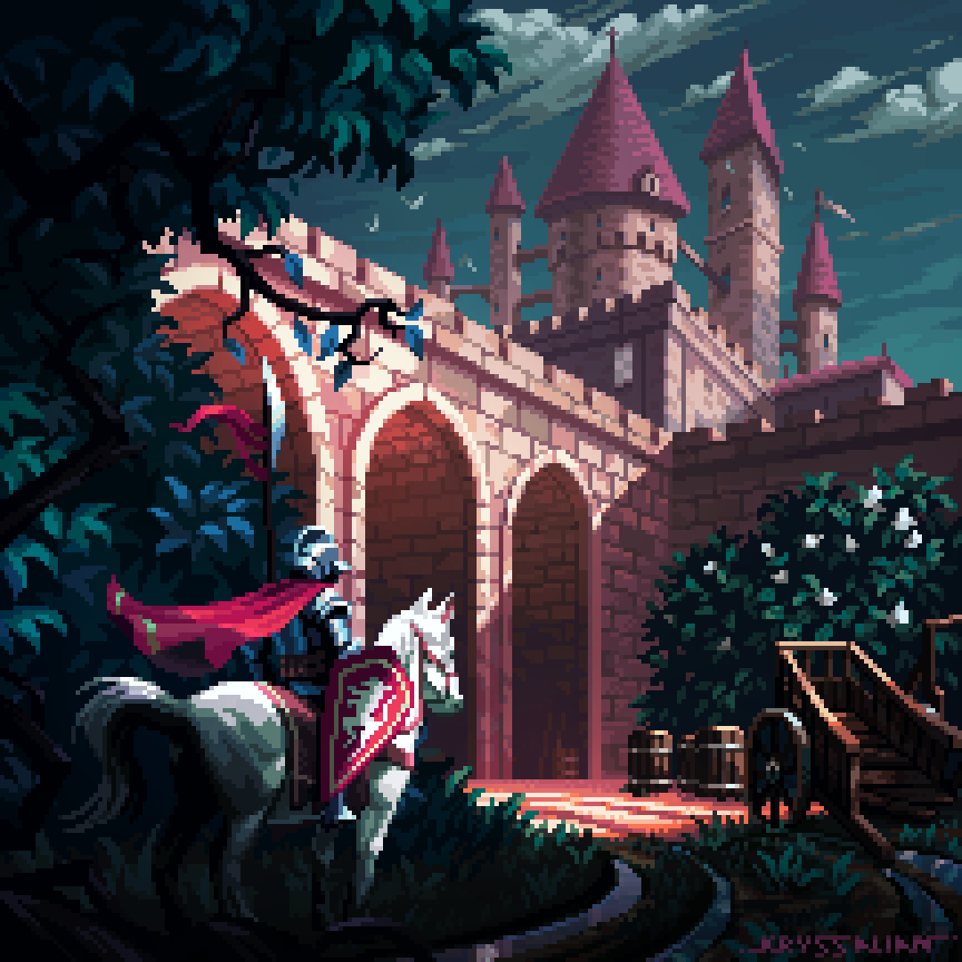 kryssalian's tweet photo. Finally finished with this!  
Putting aside the fact that I had originally planned to animate it...😅
#pixelart https://t.co/GqpHgAUfdf