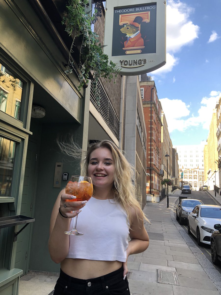 Meet Valeriia! She’s been with us a few weeks now, and whenever she’s not mixing one of the Summer Infusions behind the bar, you can find her with an Aperol Spritz in her hand. Perfect in this weather (long may it last!). How are you enjoying the day?