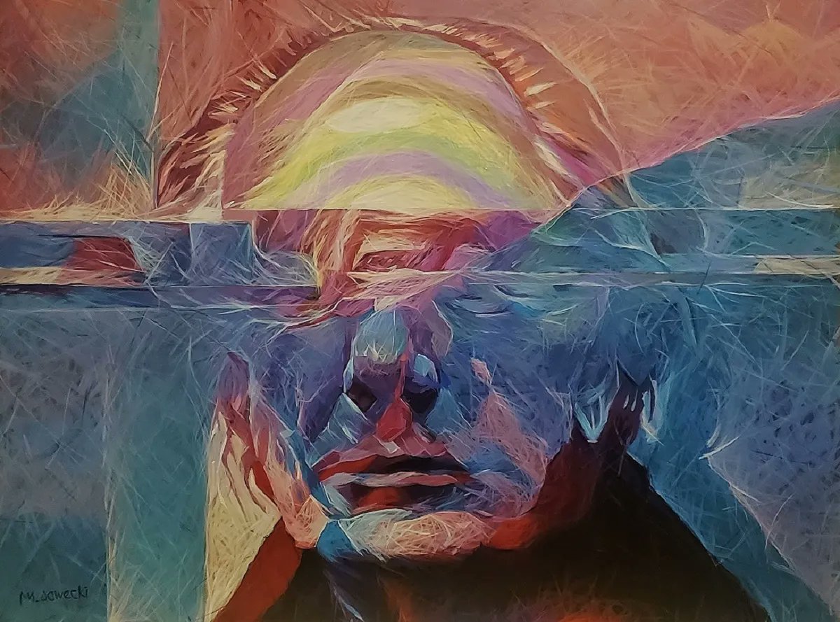 ZuckermanMuseum's tweet image. These vibrant layered paintings by Michael Sawecki are on view now in our Fine Arts Gallery juried exhibition "Invisible to Visible: Art Educator Biennial 2022" Sawecki is an art educator working at Locust Grove High School #acrylicpainting #onviewnow #fineartsgallery