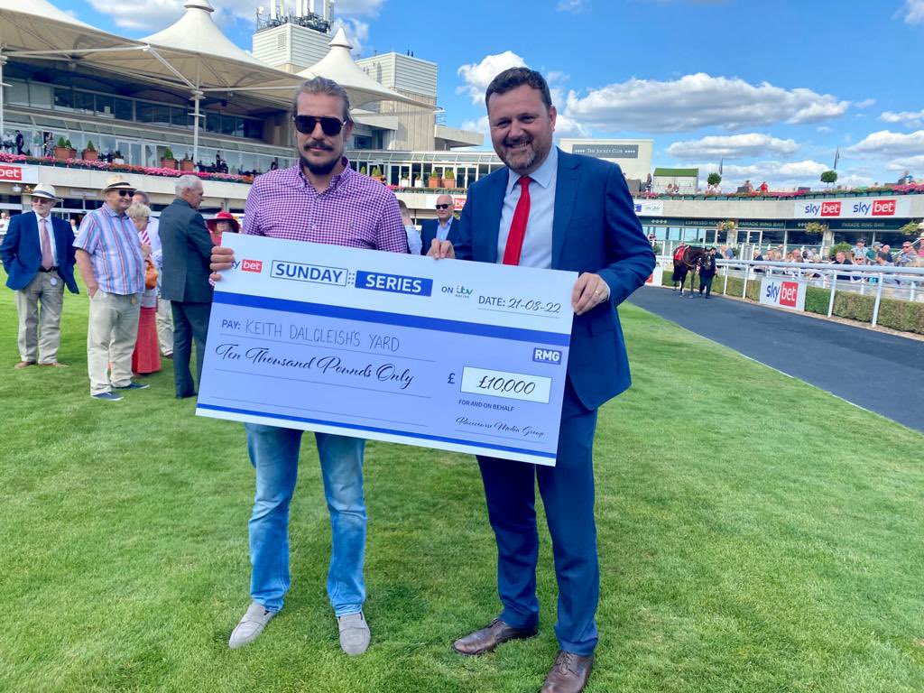 RacingTV's tweet photo. Congratulations to the @DalgleishRacing team who secure the £10,000 prize for being the most successful yard over the course of the @SkyBet Sunday Series this year 👏 https://t.co/NVmIhatptm