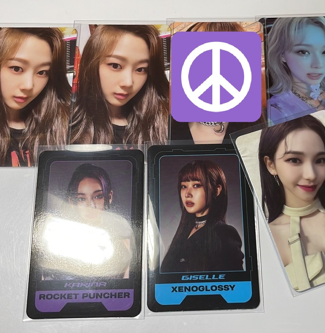 maruchifan's tweet photo. Wts aespa ph

Album pcs
‼️ Winter and karina -  120 ea all in (with marks) 
‼️ Giselle real world -  100 (with marks) 
‼️ Character card -  90 ea all in

Feta https://t.co/km0KHuPD3I