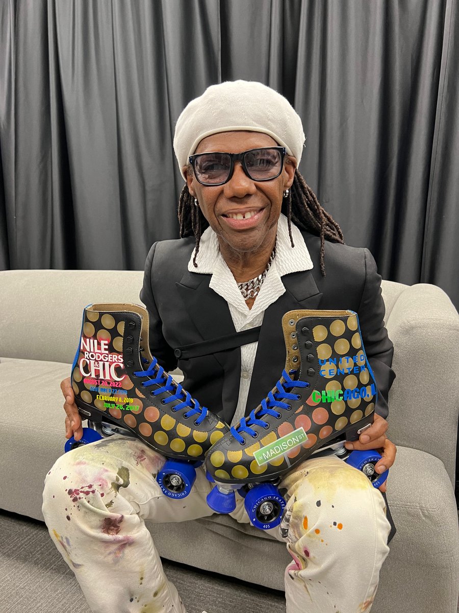United Center (@unitedcenter) on Twitter photo Since you can't spell Chicago without CHIC, we gifted <a href="/NileRodgers/">Nile Rodgers</a> these custom roller skates to celebrate his latest show at the United Center! 
πΌ: <a href="/AstrotorfCustom/">Brad Torf</a> Since you can't spell Chicago without CHIC, we gifted <a href="/NileRodgers/">Nile Rodgers</a> these custom roller skates to celebrate his latest show at the United Center! 
πΌ: <a href="/AstrotorfCustom/">Brad Torf</a>