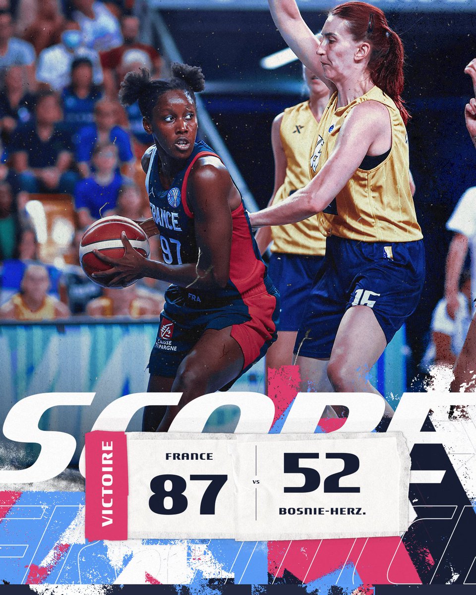 FRABasketball's tweet photo. Première victoire en prépa' ✅
Les yeux rivés déjà vers le prochain stage à Pau 👀

#FRABIH #PassionnémentBleu https://t.co/fBCPd74SFm
