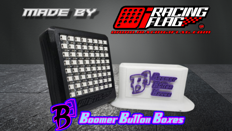 Made for one of our Partners, Boomer Button Boxes.
iracingiflag.com
For your Button Box needs:
facebook.com/Boomer-Button-…