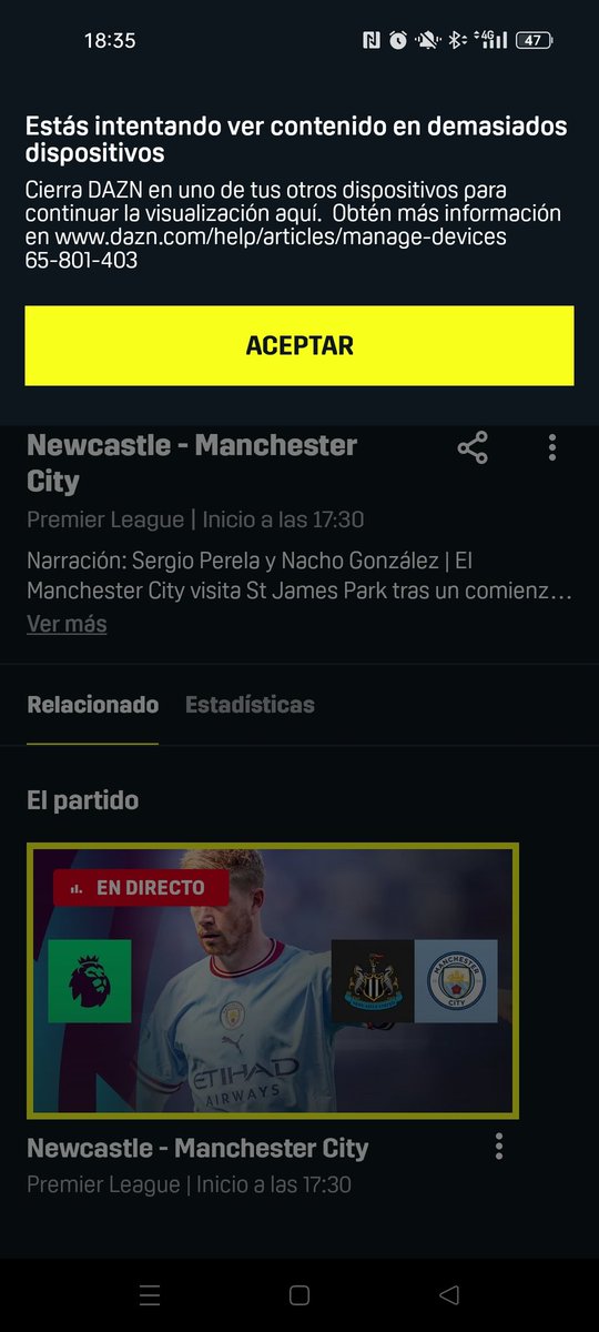 uri5pujol's tweet photo. @DAZN_ES no lo entiendo... Solo tengo dos dispositivos (comprobado en Mi cuenta - dispositivos). ¿Qué pasa? https://t.co/zYRZYjYGBX