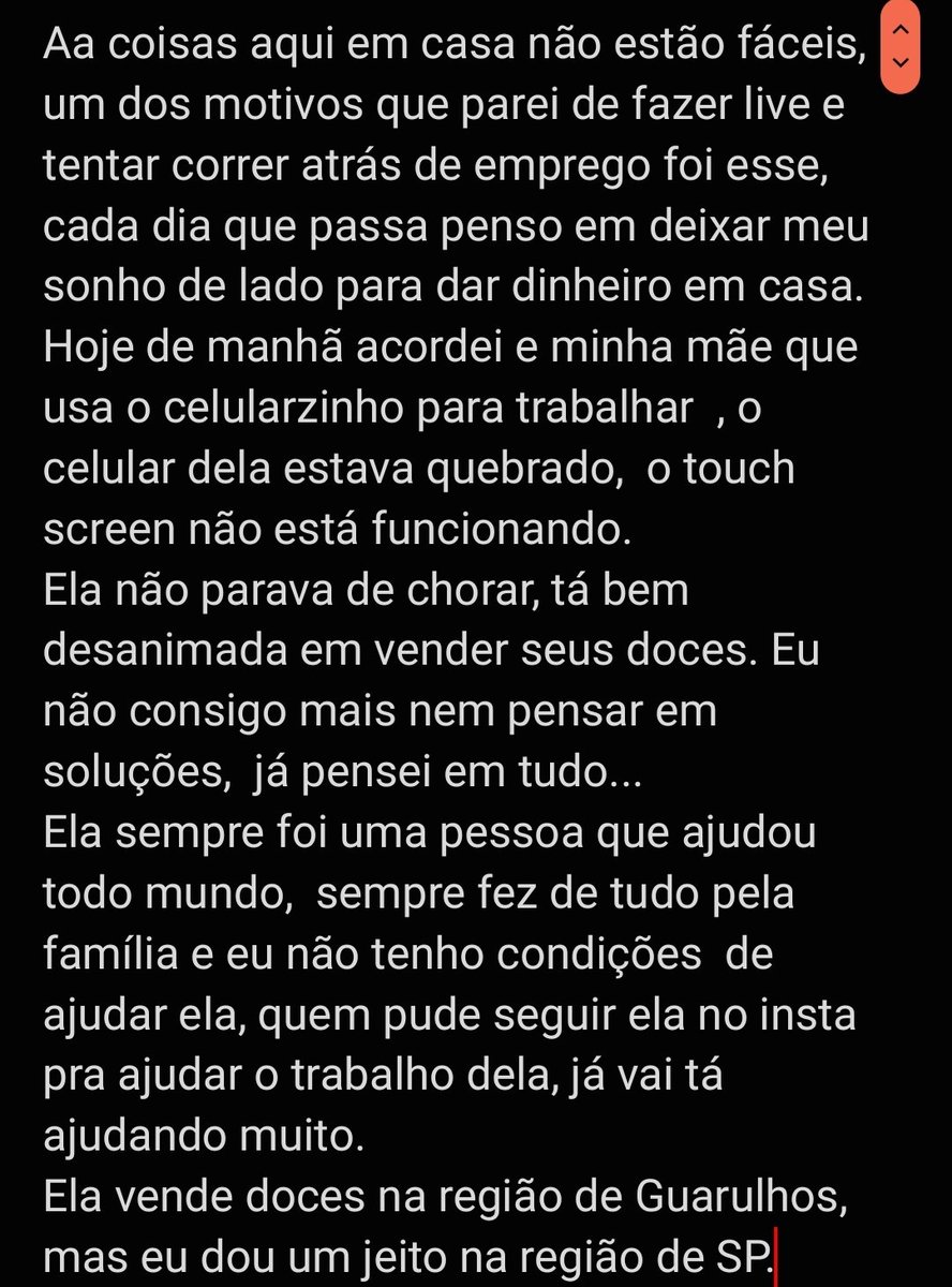 xurupitarp's tweet image. Desculpa trazer isso aqui.
Quem conseguir seguir o Instagram da minha mãe pra ajudar ela.
Só eu sei oq tô passando nesse tempo , um peso grande com vontade de arrumar qualquer coisa e larga o sonhos de lado.. O insta da minha mãe é esse
instagram.com/p/ChcxynNgUh3/…