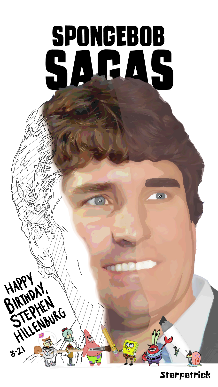 Happy Birthday Stephen Hillenburg! 
Newest chapter cover for SpongeBob Sagas on WEBTOON 