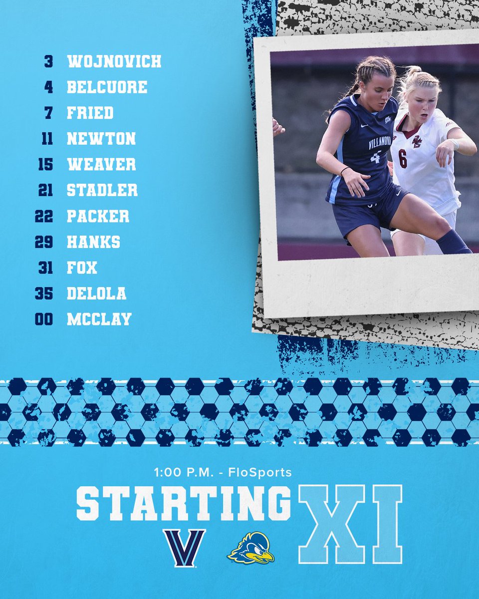 NovaWSoccer's tweet photo. Starting XI vs. Delaware 
📺 https://t.co/3DG7w1Un2A
📊 https://t.co/qx1mgYsn6I
#GoNova https://t.co/O7gR5VWLgQ