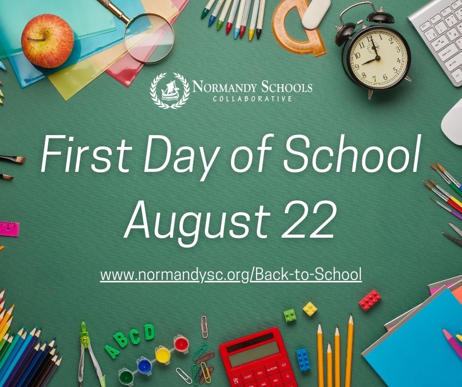 NormandySC1's tweet photo. Welcome back! We can't wait to see you tomorrow for the first day of school 🍎🖍✂✏
#NormandyStrong #backtoschool #NormandyNext https://t.co/kfZS7eFQI6