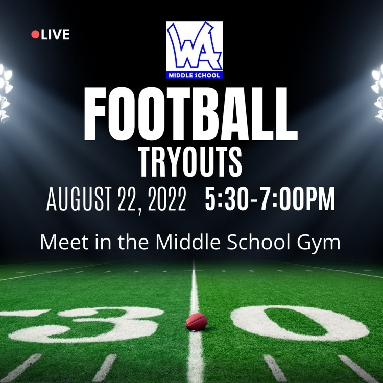 Football tryouts start tomorrow!