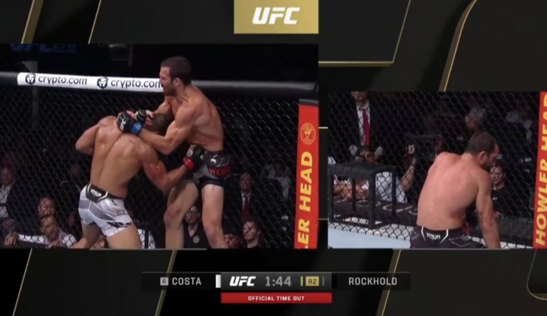 All jokes besides. I need to point this very important . I’m enough of this shit!!!! <a href="/ufc/">UFC</a>  and mma shows needs to use VAR (video assistant referee) to stop this cheating . I knocked him on body shot ! It’s so clearly! Same thing against Romero! This need to change asap.