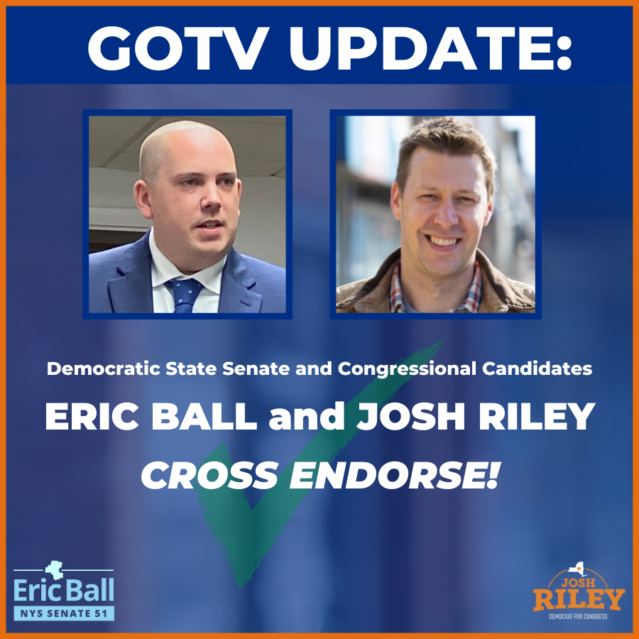 I'm proud to support @ericball_nysd51 in the 51st District and honored to have his support for our campaign! #NY19