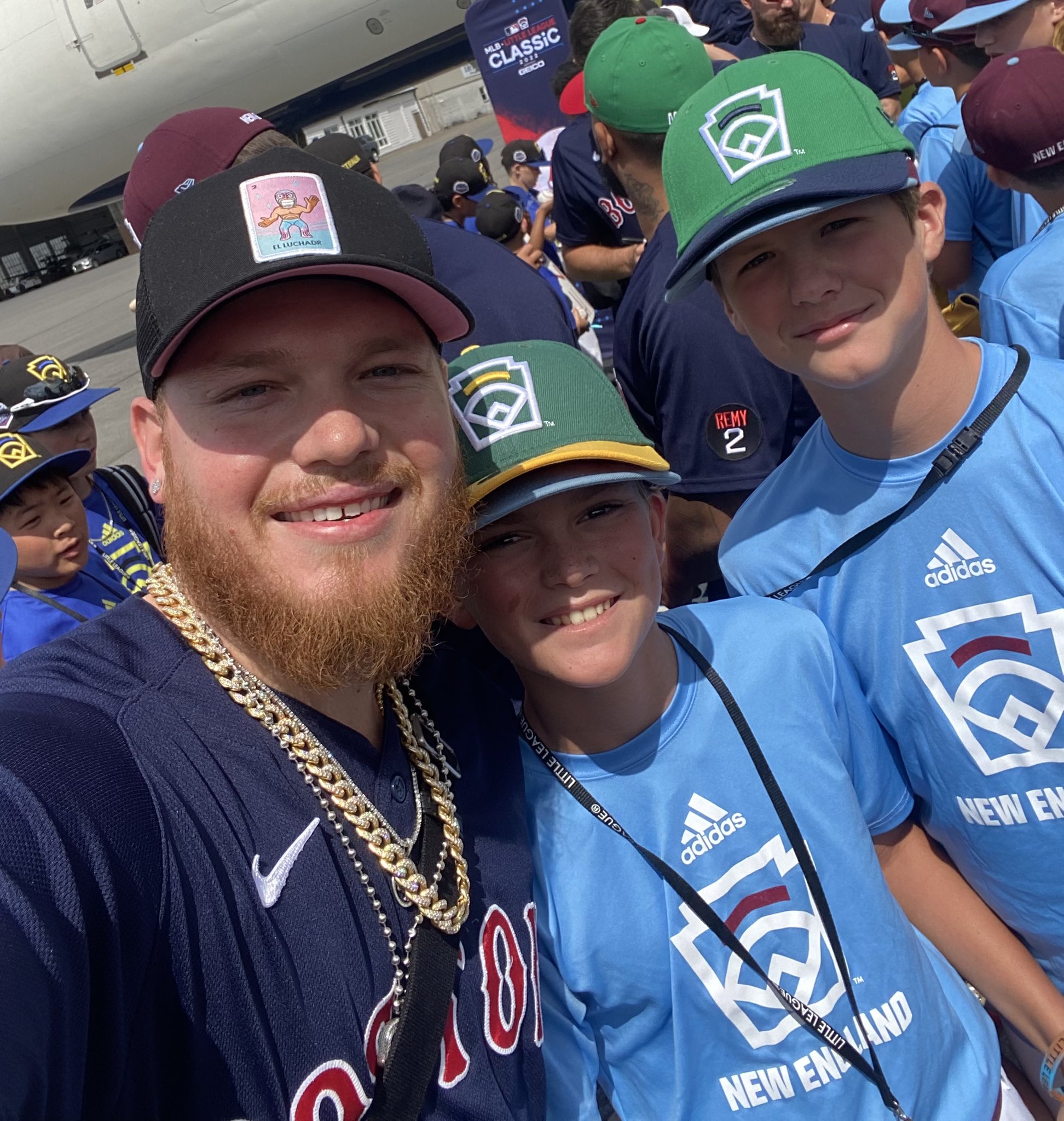 Red Sox on X: Selfie with a couple of New England Regional Champs!   / X