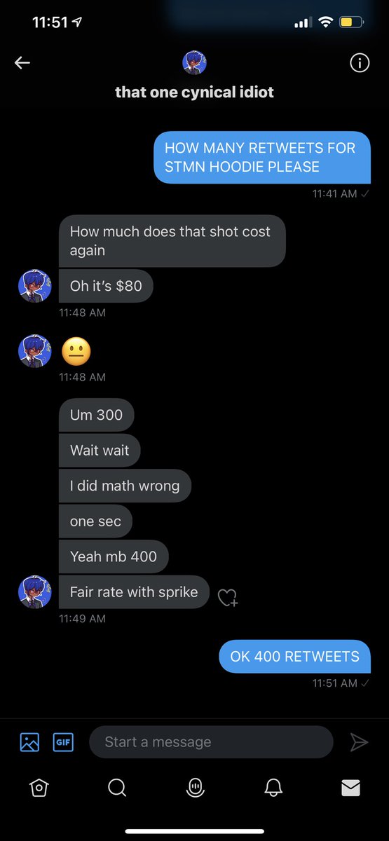 400 RETWEETS and <a href="/YaBoiGAK/">gak</a> BUYS ME STMN HOODIE Likes/RT appreciated i beg