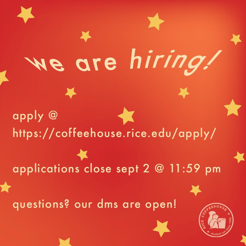 join the coffeehouse family 🫶 our fall 2022 hiring round is now live