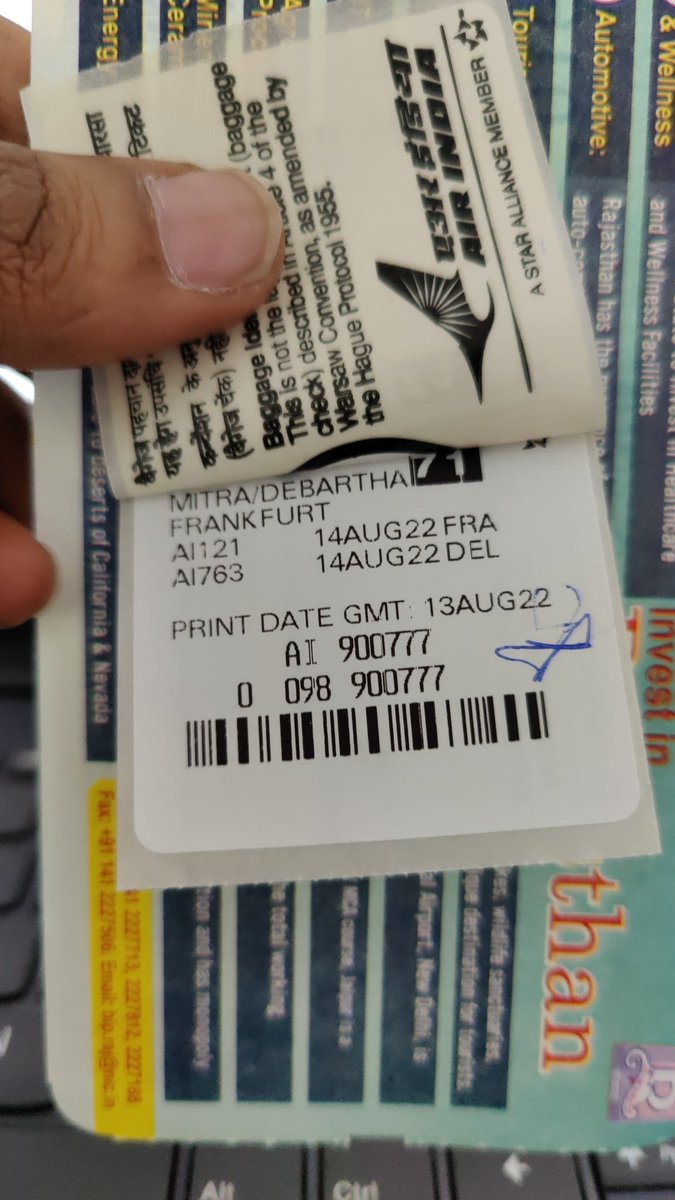 davidrocker's tweet photo. @airindiain @siddharthaNSX @airindiain I am also attaching the picture of the missing bag's tag number for your reference, hope it helps https://t.co/WgNxkopO2m