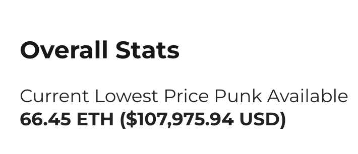 CirrusNFT's tweet photo. For the first time in half a year, Punks have flipped Apes https://t.co/2bIZ8mTREs