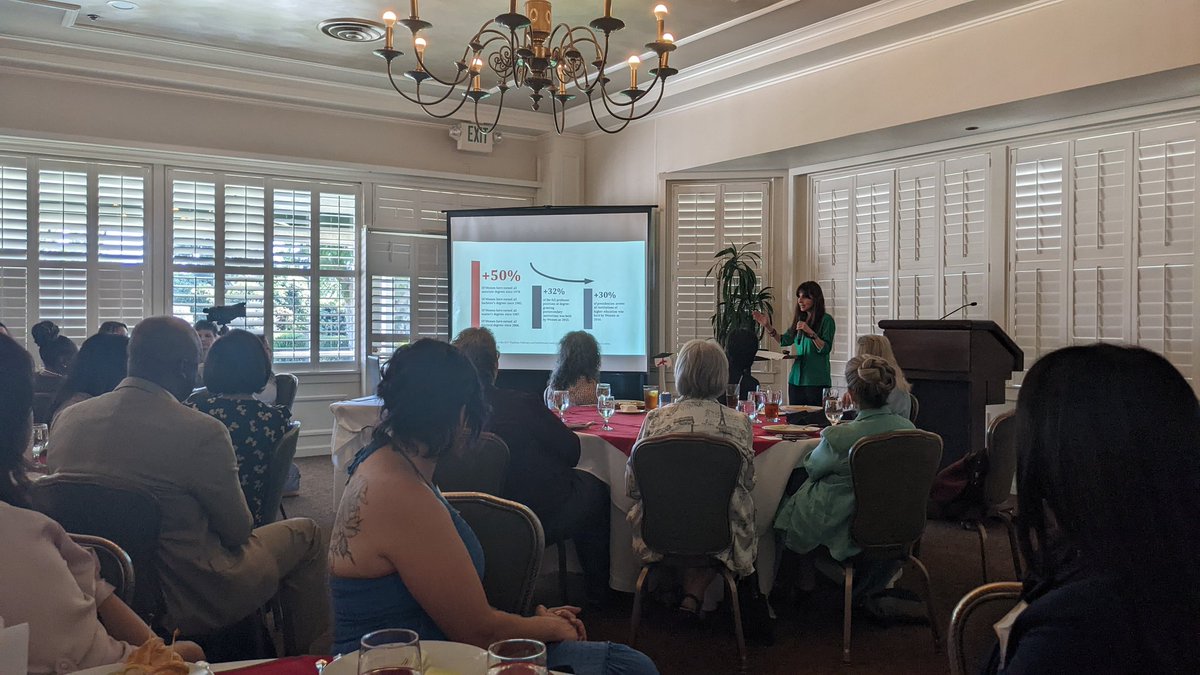 "As of 2016 women only make up 30% of tenured professoriate &amp; Presidents" <a href="/sonyachristian/">Sonya Christian</a> #truthtellers <a href="/LWVSSMC/">LeagueofWomenVoters</a> <a href="/WomensEquity/">WE CAN</a>