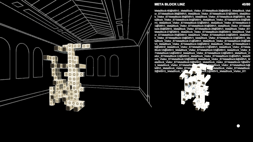 LinzMeta's tweet photo. New MetaBlock Community Structure! 
A meta-participatory project for the design &amp; construction of a 1:1 scale architectural prototype at MetaSpace exhibition at Francisco Carolinum Linz2022
MetaBlockBot:2022-08-21-11-47-35 https://t.co/Lck25kRkYL