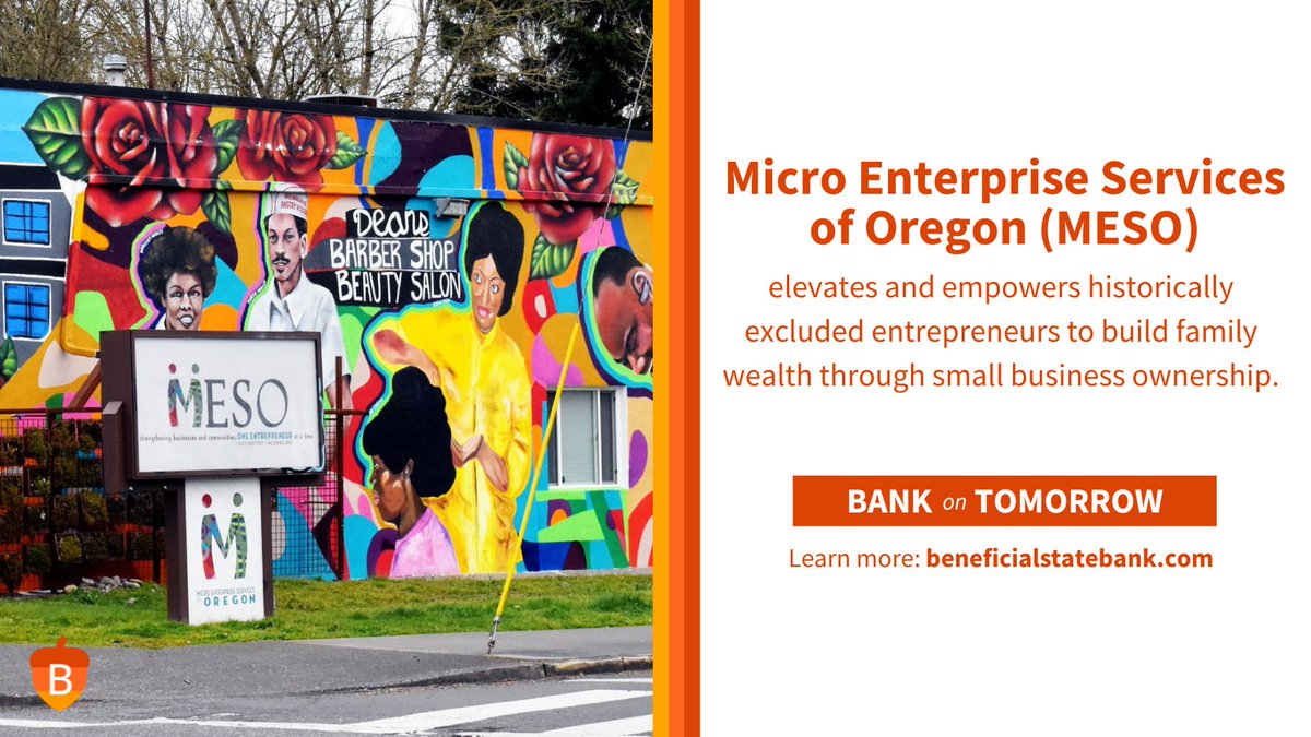 BeneficialState's tweet photo. Small businesses are essential to the prosperity of local economies. Our client @mesopdx helps under-resourced entrepreneurs in the Portland area succeed. #NationalNonprofitDay

https://t.co/qLdYMgv4S4 https://t.co/rLC6SqKqtP