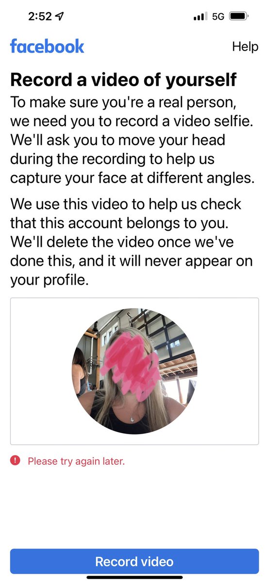 krisxotine's tweet photo. @facebook  locked me out of my account 😩 everytime I try to record the selfie video it says “please try again later” PLEASE HELP I HAVE so many pics &amp; memories on my page 😩 @facebook https://t.co/mMiPv0hIHs
