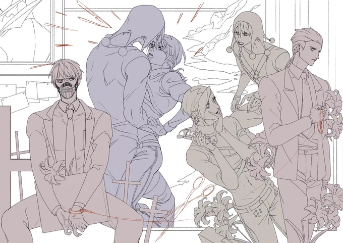 (途中)✂️😈
打算上色⋯⋯是影帝(?)😈⋯⋯❤️

Not☎️!!!🥺🥺🥺🥹
(提到的話我會很煩⋯⋯ 