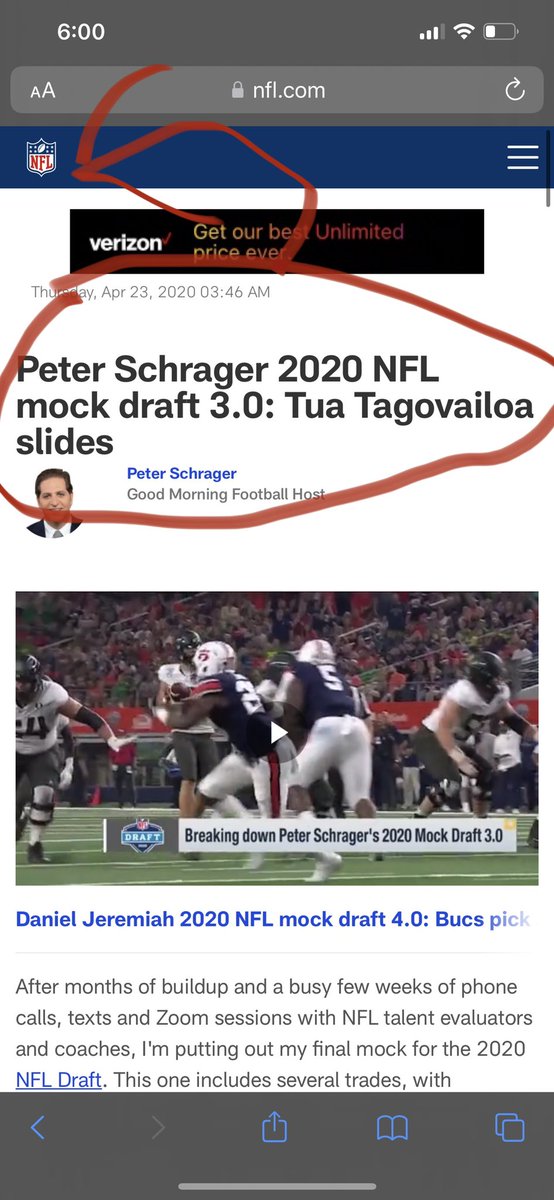 Literally just searched “2020 NFL Mock Draft” and the first two that popped up were The Sporting News and https://t.co/dwoQ6ZD6Tk. Both had Herbert AHEAD of Tua AND going to the dolphins. https://t.co/levv4DwFCL