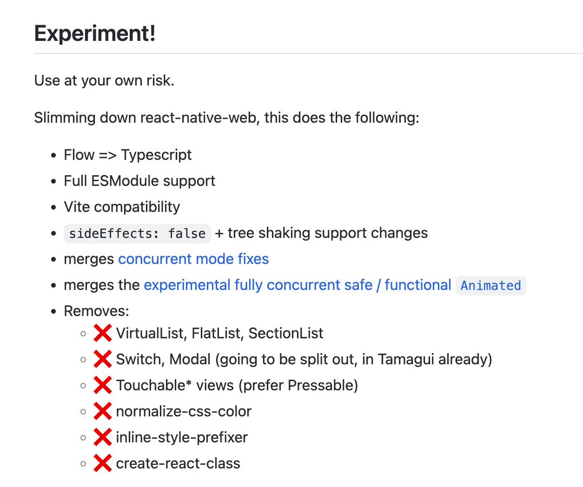 natebirdman's tweet image. Hope is to just upstream this mostly

github.com/tamagui/tamagu…