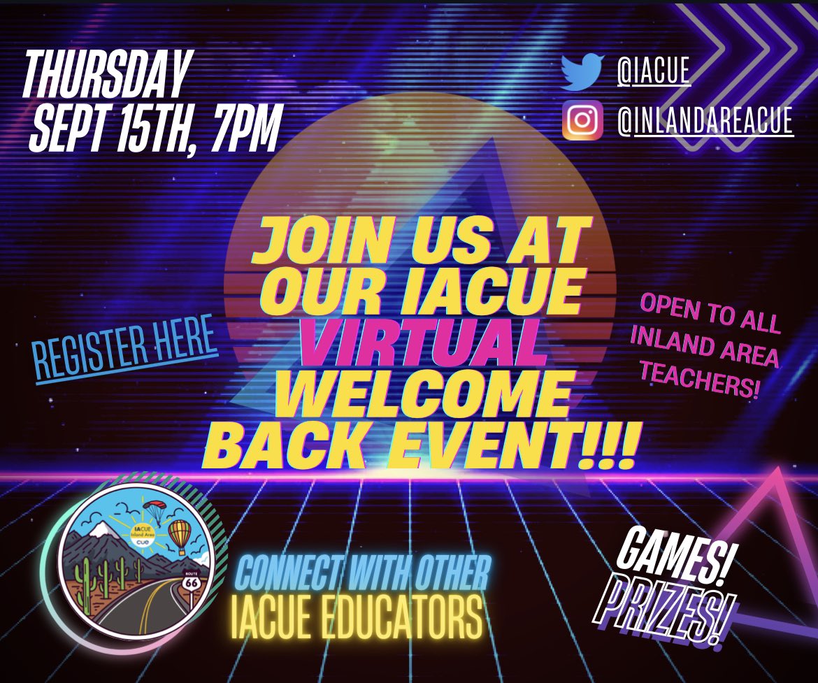 IACUE's tweet photo. ๐ IACUE is kicking off the year with an EPIC Virtual Welcome Back Event! ๐
Join us Thursday, September 15 at 7 PM to learn about IACUE, see what we've planned for the year & have a chance to win some great prizes!
Register for FREE: https://t.co/hqqVsMxpxV
#WeAreCUE @cueinc https://t.co/qw6FotMVHi