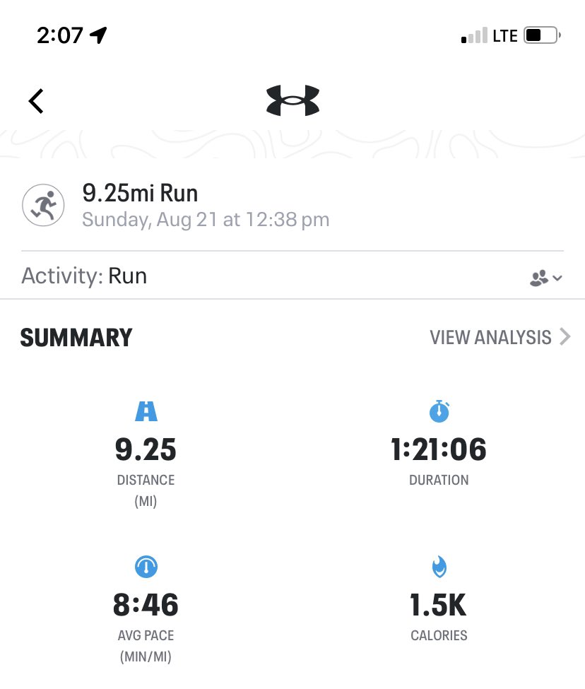 AK_El_Jefe's tweet photo. Night and day difference from my long run last Sunday. Pace was great and I pushed for an extra mile. #fitleaders #runchat #SundayLongRunDay https://t.co/lJ1kGoPkbO