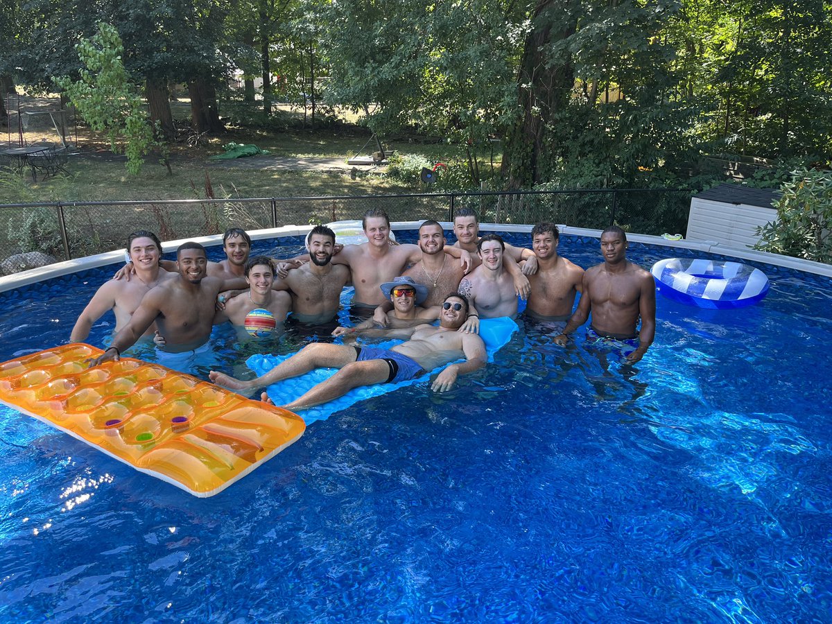 Jumbo DLineee and DBs having a little pasta dinner before camp starting on Tuesday. Boys are ready to rock and leave no doubt on the field. #dontquit