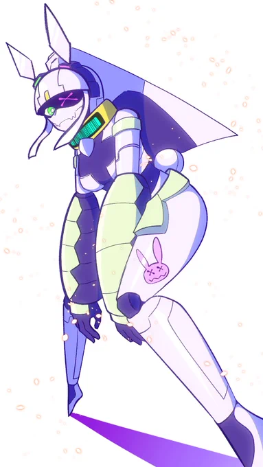 #バニーの日 うちの子 ウサカメモチーフロボ娘 トキちゃんです٩( ᐛ )و 