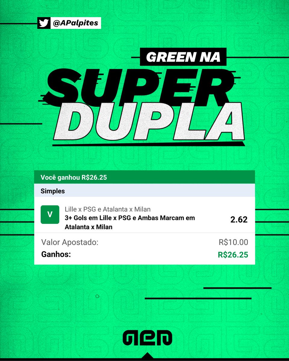 APalpites's tweet photo. QUE DOMINGO FOI ESSE? 

Dia de dois greens por aqui. Se você conheceu o perfil há pouco, se liga em como funcionam as coisas no AeP:

1 - Lanço tudo de graça. Para pegar as dicas, fique sempre ligado aqui para pegar as análises, dicas e scouts;

Segue... ⤵️ https://t.co/SIJlKUY5In