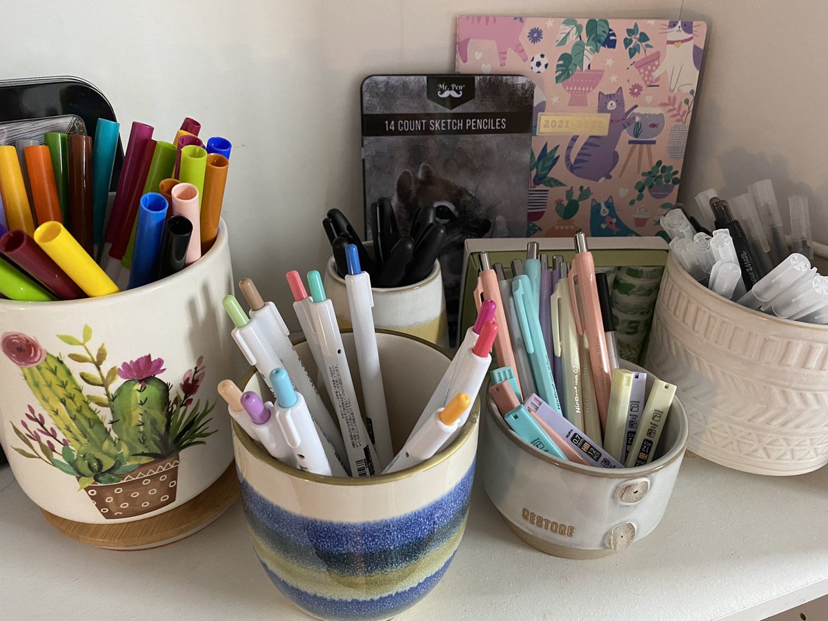P__Rockin_Robin's tweet photo. Walked into my daughter’s room and her bookshelf made me realize she’s the child of an educator! Look at these organized pens and book stacks! Teachers share your colorful orginization pics!! @aelacrosse and @SBeth_C I know you have pics! #orgnaized #colorcoded @RVESrobins https://t.co/XMrchrKjUs