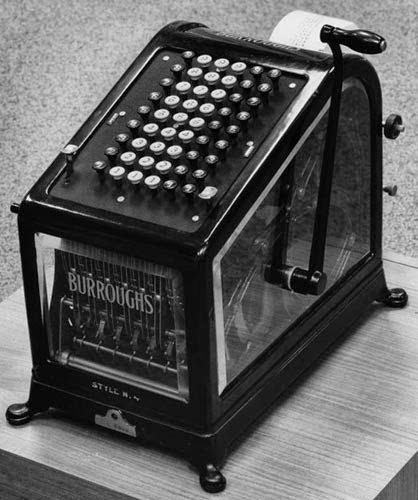 FeelRouk's tweet photo. Un día como hoy, pero del año 1888, William Seward Burroughs recibió una patente número 388,116-388,119 para su máquina de sumar, referida a veces como "Equipo de adición y lista". https://t.co/oMXyTU5keM