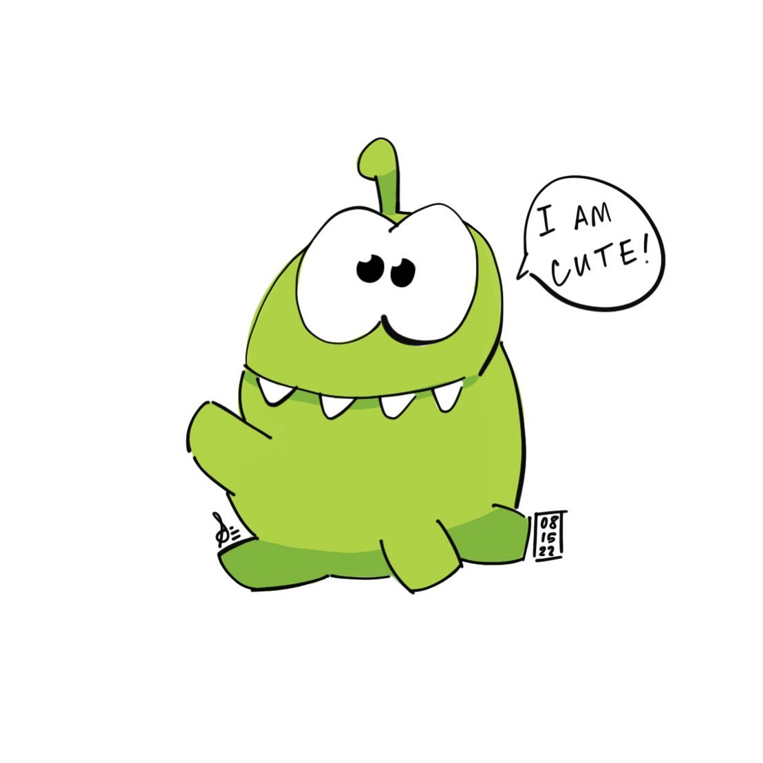 wistfulwhimsy's tweet photo. OmNom being his cute little self. Hehe. 

#madewithapentip #madeinsketches #ipaddoodles #omnom #nommies #cuttherope #iamcute #zeptolab #art #fanart #artistsofinstagram #doodlersofinstagram https://t.co/Kh3lYBZSSp
