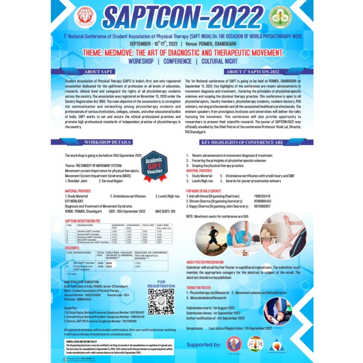 saptindia's tweet photo. #saptcon2022
Do Register yourself!
Hurry Up!!
DM us to know more✨
#saptindia #physiotherapy #pgimer #pgichandigarh #doregister #medmove #medworkshop https://t.co/0PfVh3Ovqb