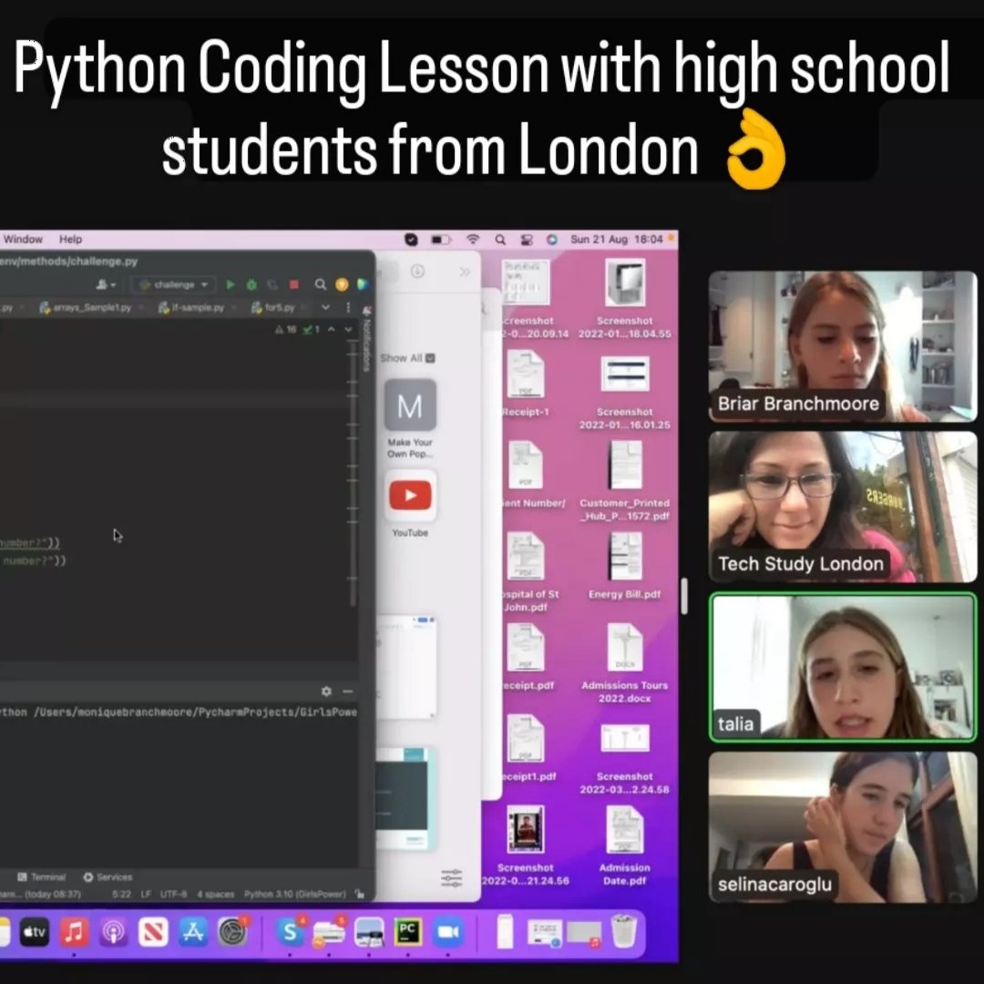 yoncakurt_tech's tweet image. Python Coding Lesson with high school students from London 🚀

If you would like to have fun while learning coding? Join us! 
Follow 👉 @techstudyuk

#coding #python #pythoncoding #UK #England #London #techstudyuk #yoncakurt