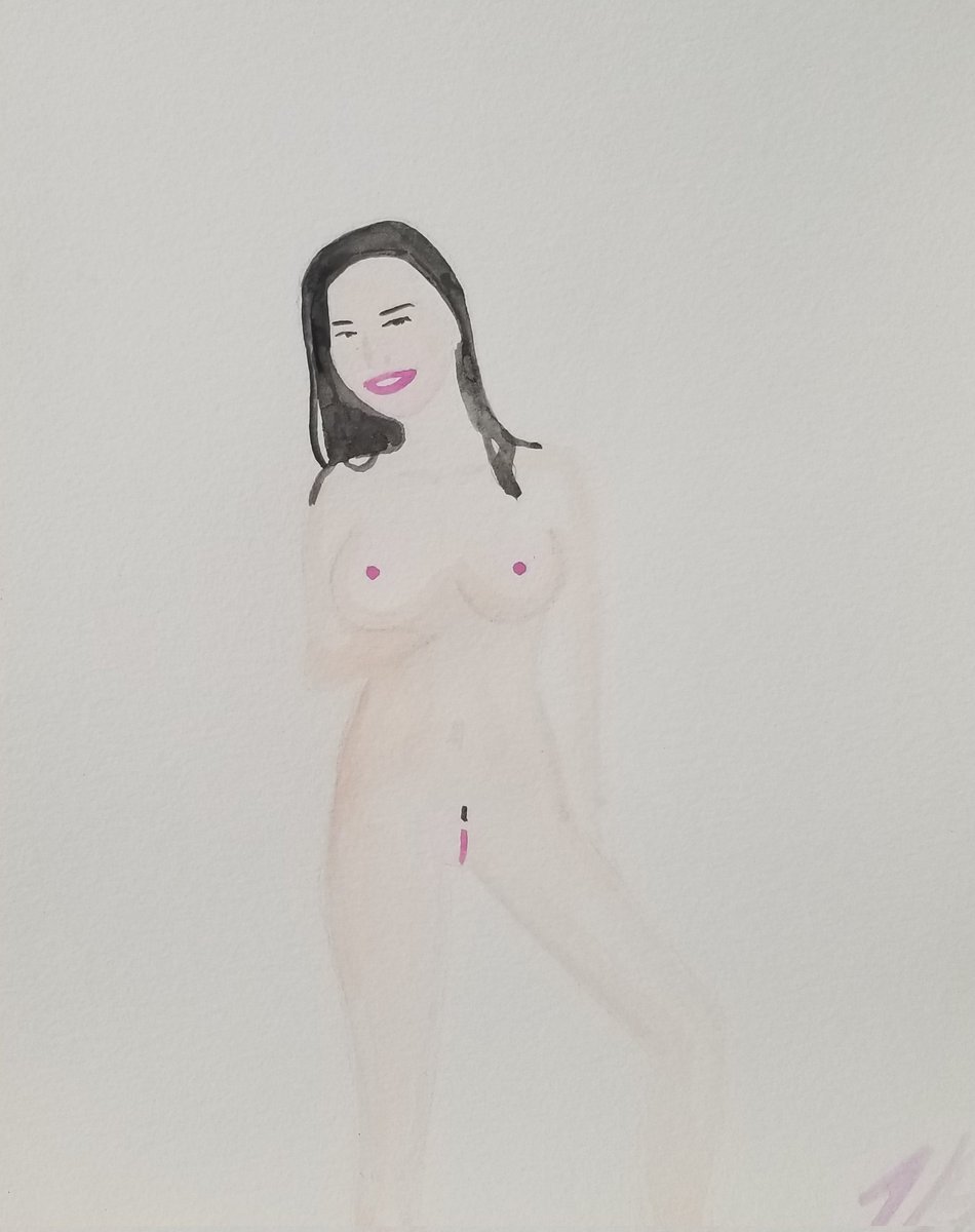 erotique_art's tweet photo. Yasmine Fitzgerald🇸🇾🥀🌙🕊
Canson 9×12
#YasmineFitzgerald🖤
#Watercolor #Aquarelle #Painting #Drawing #Art #Beauty #Beautiful #Belle #SyrianBeauty #SyrianWoman #SyrianGirl #FigureDrawing #FigurePainting #Erotica #Nude #ArtistsForPeace  #MFABoston #JamesKingArtStudio🌈
#HeartArt❤ https://t.co/8cfG2oEcJZ
