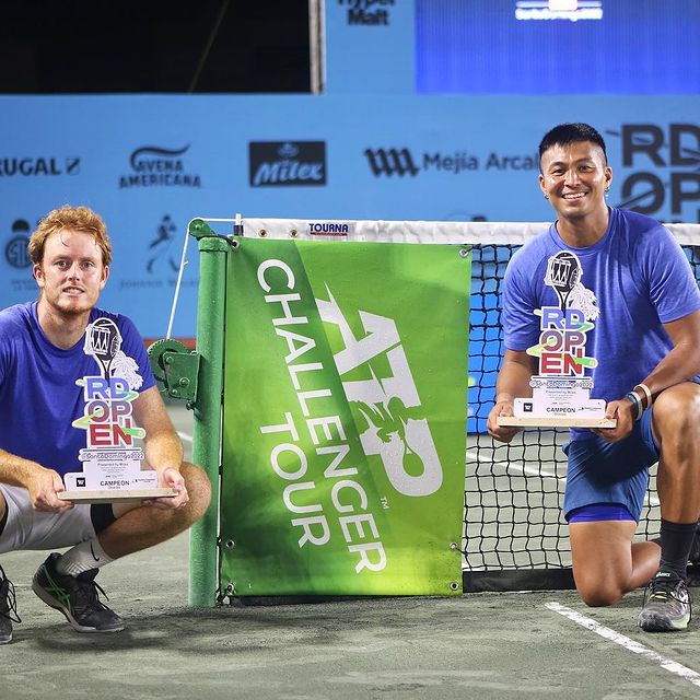 Not_Esportivas's tweet photo. ATP Challenger!
Parabéns aos duplistas campeões, o filipino Ruben Gonzales (🇸🇽) e o americano Reese Stalder (🇺🇸) que conquistaram o @ATPChallenger de Santo Domingo na República Dominicana.
#ATPChallenger #tennis #RDOpen #SantoDomingo #RubenGonzales #ReeceStalder https://t.co/aPCb7v3pnG