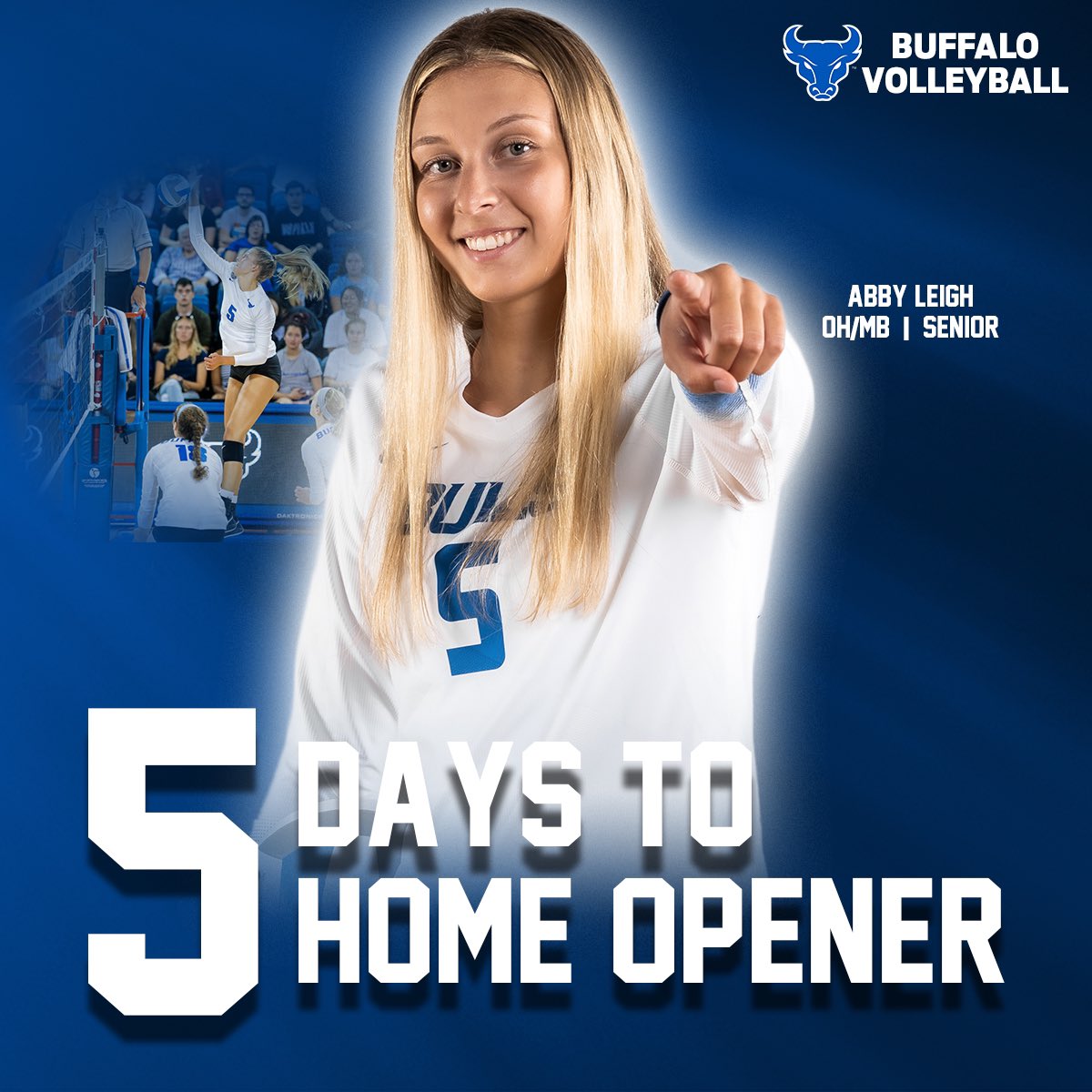 ubvolleyball's tweet photo. 5 DAYS until our first serve!!
#UBVB #UBhornsUP
Full schedule: https://t.co/I2JDlgv0bV https://t.co/O1KBHs01xf