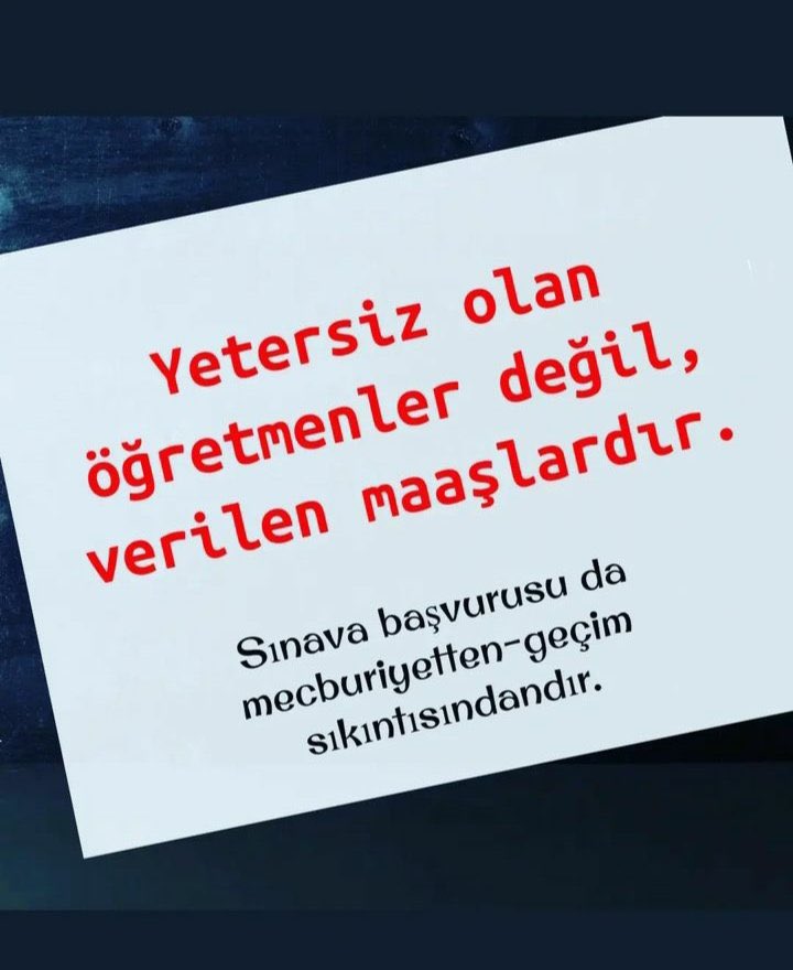 egitimcibey_'s tweet photo. - Öğretmenevleri öğretmen ve onların ailelerine tahsis edilmelidir.
- Öğretmenlere şartsız şurtsuz %50 zam yapılmalıdır.
- Kariyer sınavı denilen saçmalık iptal edilmeli onun yerine kıdeme bakılmalıdır. 
- Eğitim ödeneği 1 maaşa sabitlenmelidir. 
 #öğretmenlerkabineyibekliyor https://t.co/Y5Iqp0MQAV