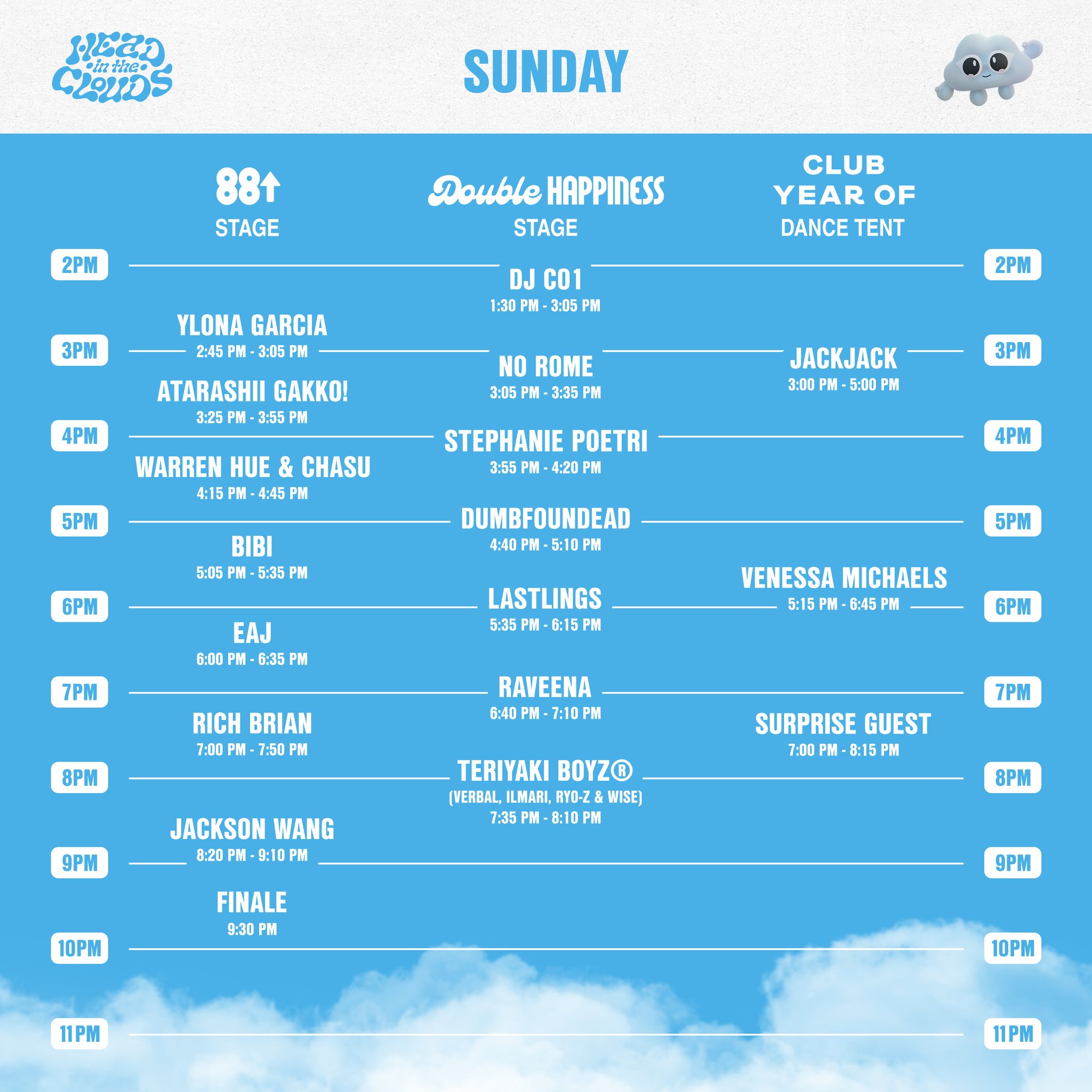 Head In The Clouds Festival on Twitter "DAY 2. HEAD IN THE CLOUDS. LET