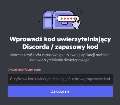 synxxfn's tweet photo. Wie ktos moze jak zdobyc ten kod nie majac opcji wejscia na dc? Bo ktos mi sie wjebal chyba i konto chcial usunac. https://t.co/BIsoLv3bgw