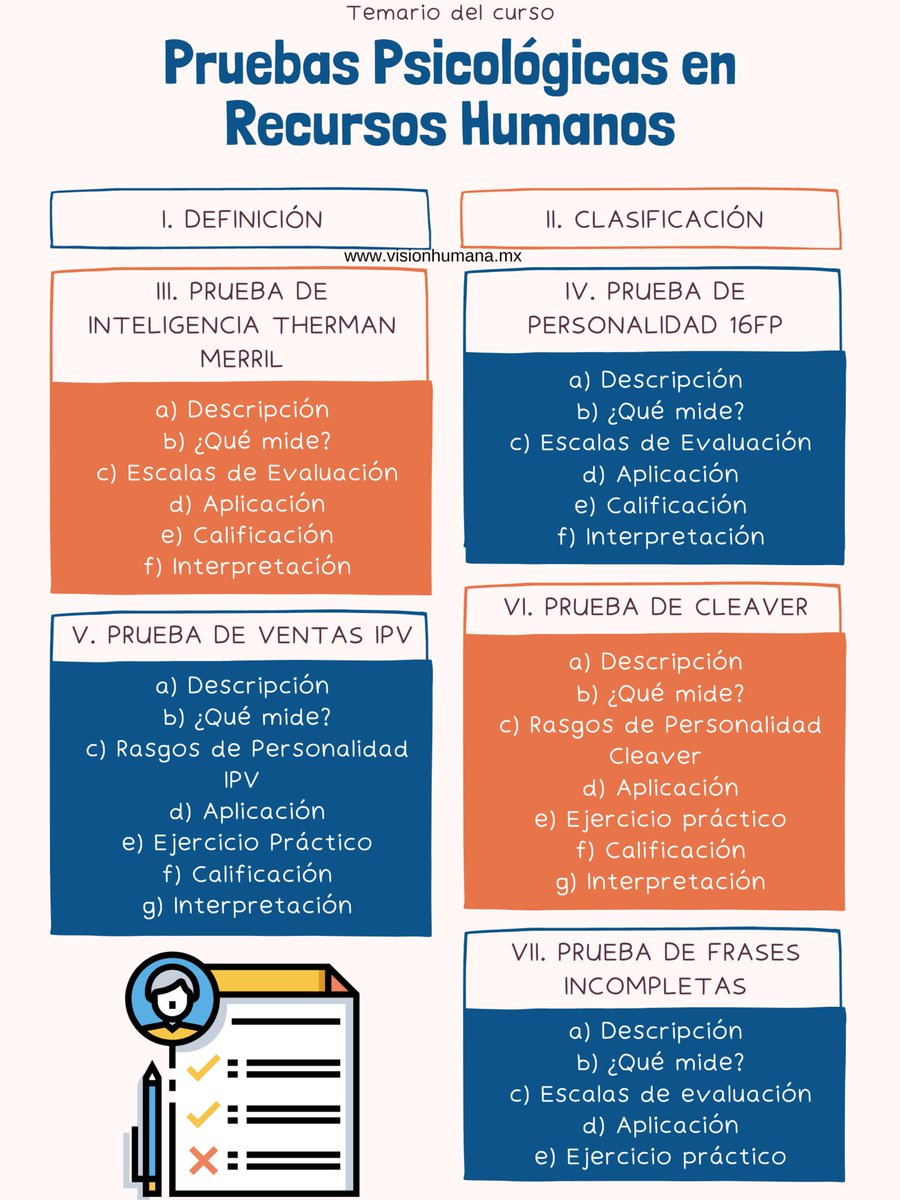 Curso en Línea: Pruebas Psicológicas en RR.HH.
3 de Septiembre de 2022
10% de descuento con el código VHSP3
Paga hasta en 18 meses sin intereses
Se otorgan 5 puntos ante CONARH
Tel. 5551294789       
WhatsApp: 5566807726        postly.app/12tP
postly.app/12tQ