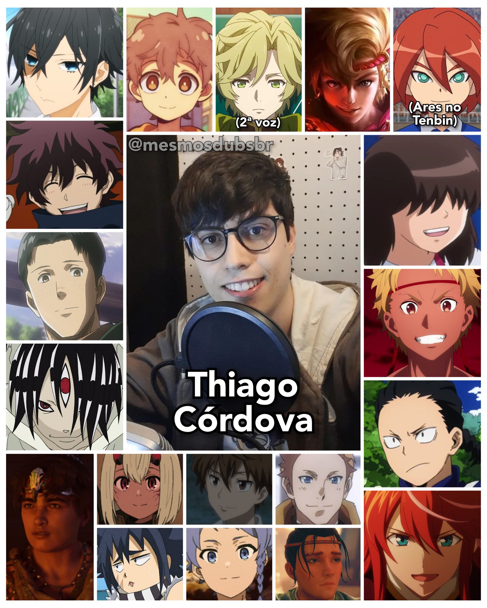 Personagens Com os Mesmos Dubladores! on X: Mais um talento que se revelou  recentemente, Thiago Córdova tá tendo um currículo excelente que só vai  crescendo! Thiago é conhecido por dublar o Izumi