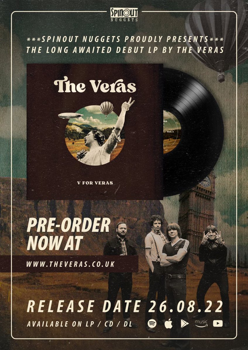 theverasmusic's tweet photo. You can pre-order @theverasmusic #VForVeras LP / CD and pre-save #VForVeras on all the Apples and Spotifies if that’s your thing. Details here >> https://t.co/tZVVmefB10 https://t.co/87oZmyInX7